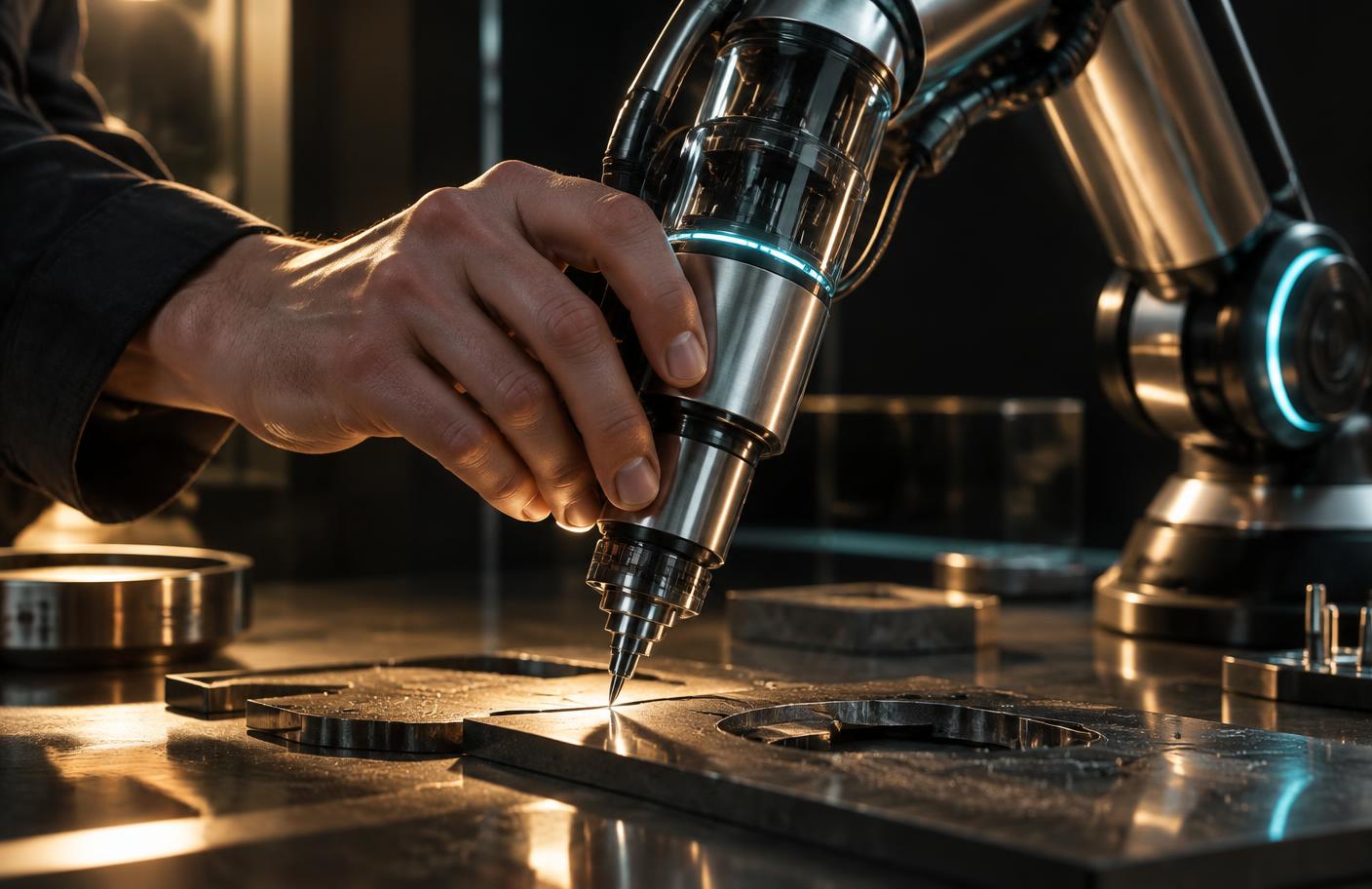 Human-guided precision device collaboration